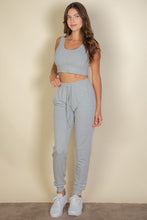 Load image into Gallery viewer, Cropped Tank Top & Joggers Set