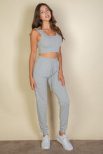 Load image into Gallery viewer, Cropped Tank Top & Joggers Set