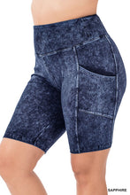 Load image into Gallery viewer, Mineral Wash PLUS Biker Shorts
