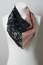 Load image into Gallery viewer, Two Tone Western Floral Bandana
