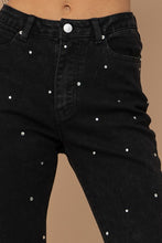 Load image into Gallery viewer, Studded Rhinestone Distressed Jeans
