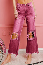 Load image into Gallery viewer, Carly Distressed Wide Leg Pants
