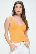 Load image into Gallery viewer, Seamless Reversible Stonewashed Ribbed Tank
