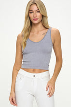 Load image into Gallery viewer, Seamless Reversible Stonewashed Ribbed Tank
