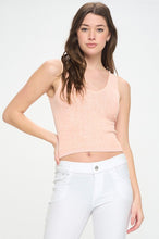 Load image into Gallery viewer, Seamless Reversible Stonewashed Ribbed Tank
