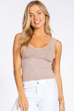Load image into Gallery viewer, Seamless Reversible Stonewashed Ribbed Tank
