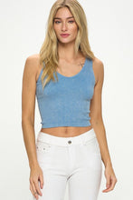 Load image into Gallery viewer, Seamless Reversible Stonewashed Ribbed Tank

