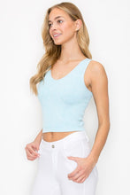 Load image into Gallery viewer, Seamless Reversible Stonewashed Ribbed Tank

