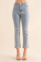 Load image into Gallery viewer, Studded Rhinestone Distressed Jeans
