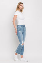 Load image into Gallery viewer, High Rise Distressed Cropped Straight Jeans
