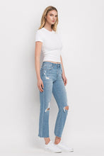 Load image into Gallery viewer, High Rise Distressed Cropped Straight Jeans
