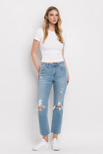 Load image into Gallery viewer, High Rise Distressed Cropped Straight Jeans
