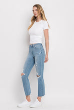 Load image into Gallery viewer, High Rise Distressed Cropped Straight Jeans
