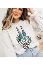 Load image into Gallery viewer, Skeleton Concho Rings Graphic Sweatshirt
