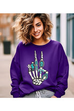 Load image into Gallery viewer, Skeleton Concho Rings Graphic Sweatshirt
