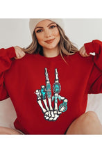 Load image into Gallery viewer, Skeleton Concho Rings Graphic Sweatshirt
