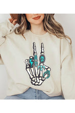 Load image into Gallery viewer, Skeleton Concho Rings Graphic Sweatshirt
