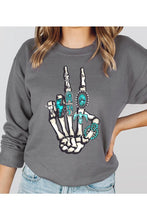 Load image into Gallery viewer, Skeleton Concho Rings Graphic Sweatshirt

