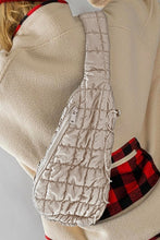 Load image into Gallery viewer, Quilted Drawstring Sling Bag
