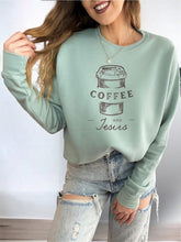 Load image into Gallery viewer, Coffee and Jesus PLUS Sweatshirt
