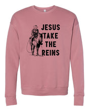 Load image into Gallery viewer, Jesus Take the Reins PLUS Sweatshirt
