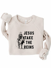 Load image into Gallery viewer, Jesus Take the Reins PLUS Sweatshirt
