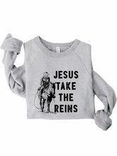 Load image into Gallery viewer, Jesus Take the Reins PLUS Sweatshirt
