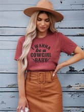 Load image into Gallery viewer, I Wanna Be a Cowgirl Baby Graphic Tee
