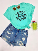 Load image into Gallery viewer, I Wanna Be a Cowgirl Baby Graphic Tee
