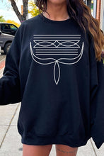 Load image into Gallery viewer, Western Boot Stitch Graphic Sweatshirts
