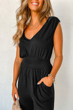 Load image into Gallery viewer, High Waist Sleeveless V Neck Jumpsuit
