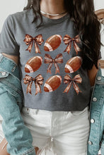 Load image into Gallery viewer, Football Bow Graphic Tee
