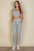 Load image into Gallery viewer, Cropped Tank Top &amp; Joggers Set
