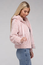 Load image into Gallery viewer, Fluffy Zip-Up Teddy Hoodie
