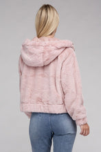 Load image into Gallery viewer, Fluffy Zip-Up Teddy Hoodie
