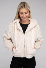 Load image into Gallery viewer, Fluffy Zip-Up Teddy Hoodie
