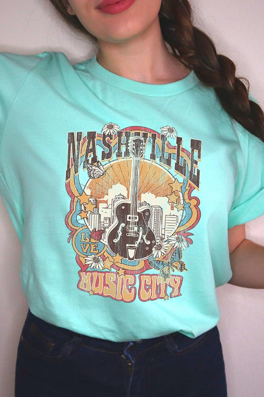 Nashville Music City Graphic Tee