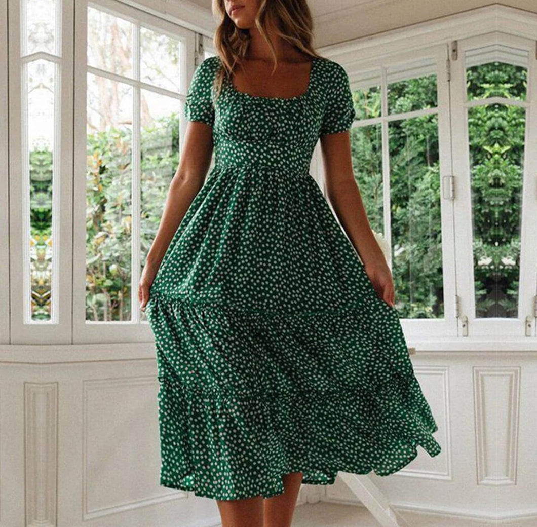 Green Floral Dress