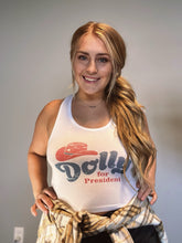 Load image into Gallery viewer, Dolly For President Crop Top Tank
